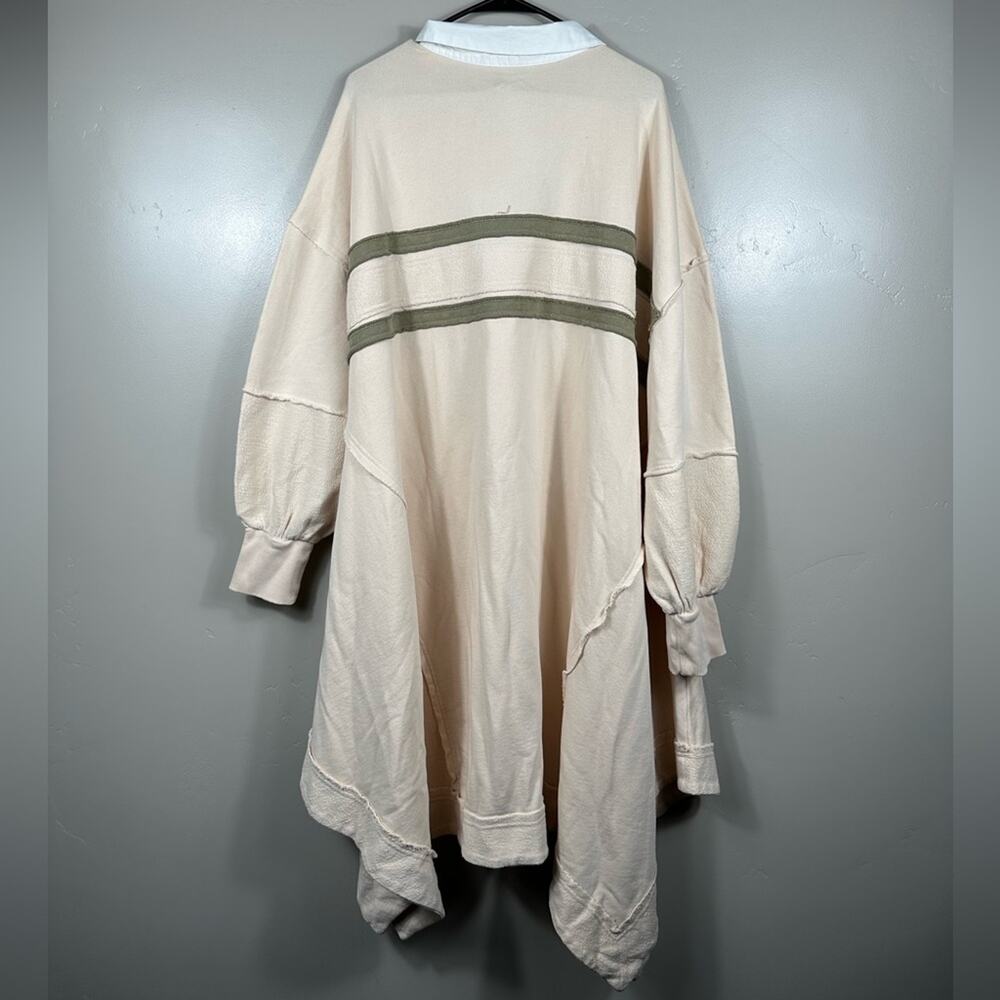 NWT Free People Blair Sweatshirt Top In Oatmeal Combo Size Large - Picture 5 of 9